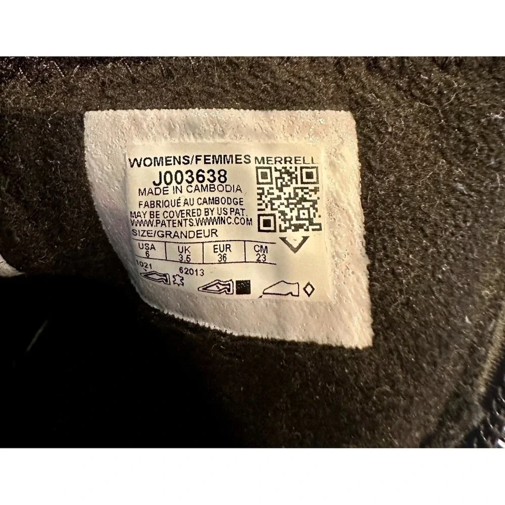 Merrell Icepack 2 Zip Polar Waterproof Snow Boot Black Suede Leather Size 6 $180